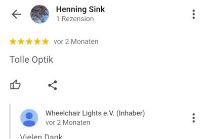 Google Rezension Henning Sink