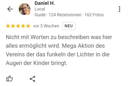 Google Rezension Daniel H